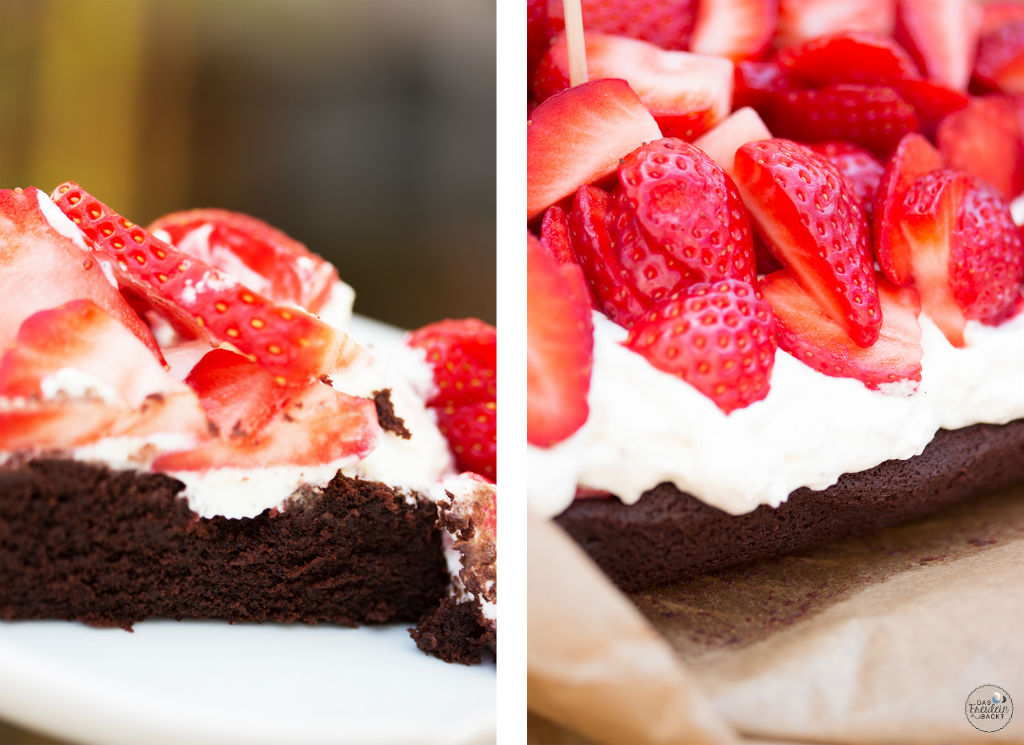 Erdbeer-Brownie-Kuchen